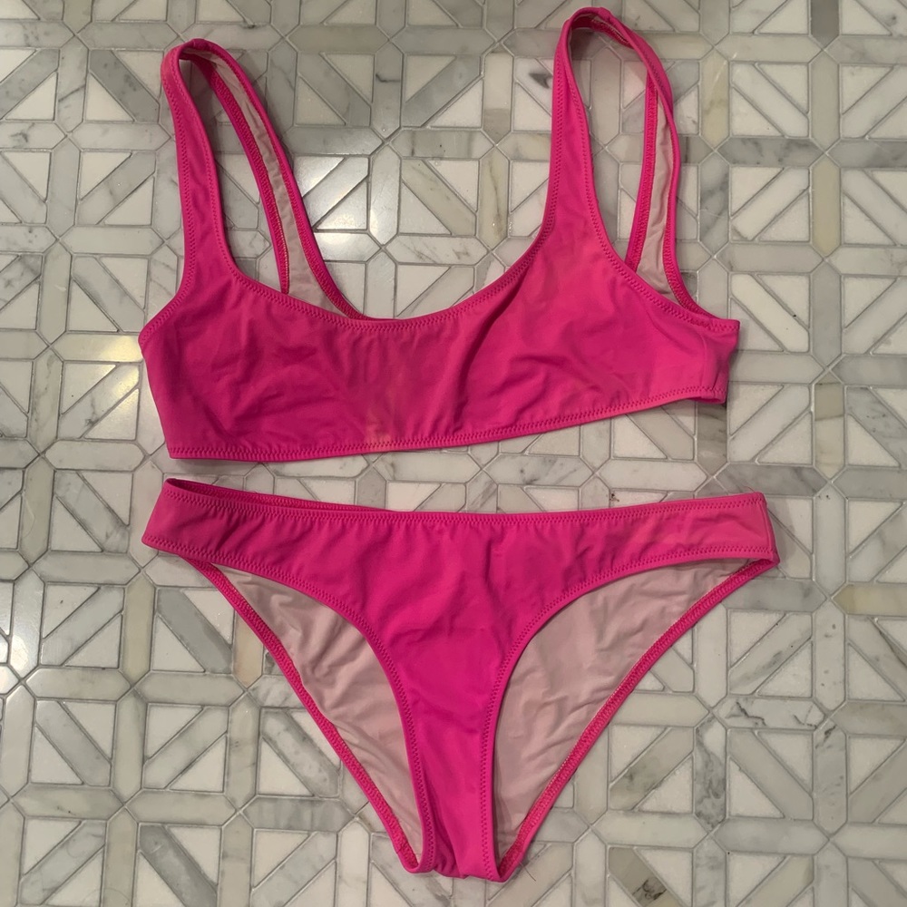 Solid and Striped Elle bikini top and bottom size large
